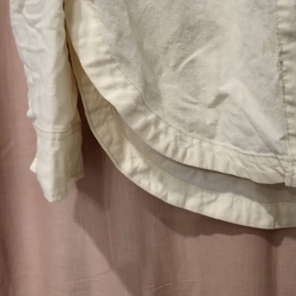 Free People Cream Gauzy Linen Blend Top - Picture 4 of 9